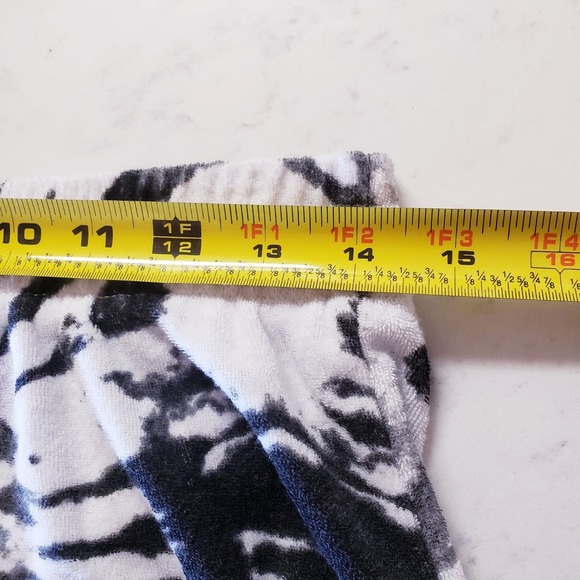 Weekend Terry Cloth Set size XL  terry cloth tie dye black white full zip - Picture 14 of 15